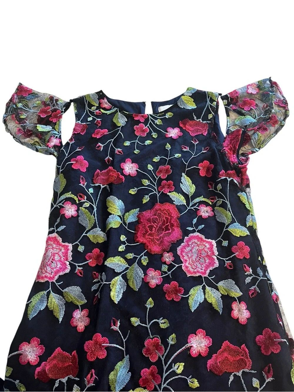 Embroidered Floral Dress Size 10 Romantic Cottagecore Wedding Guest Holiday